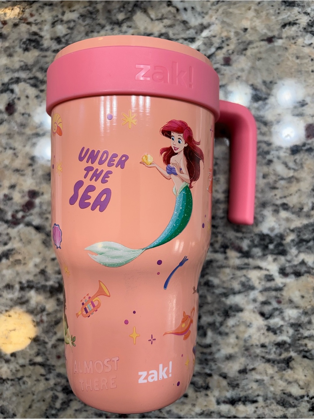 Little Mermaid Pink Kids Travel Mug - 'Under The Sea'